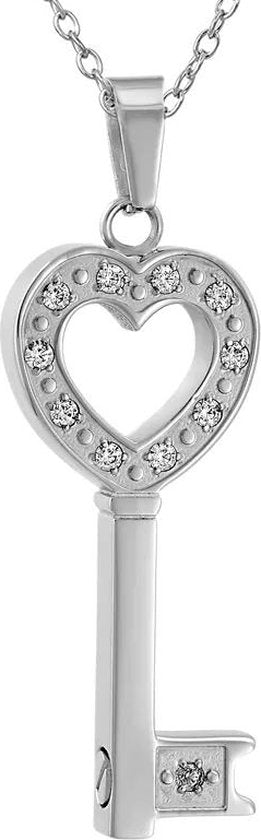 Donley Urn Ketting Hart - Gedenkketting - Zilverkleurig