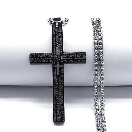 Donley Cubaanse Kruis Ketting Zilver - thy kingdom come - mannen ketting