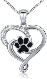 Donley As Ketting Hond & Kat - Urn met Pootje - Zirkonia