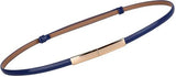 Jurkriem blauw- Riem voor jurk - Tailleriem - Luxe Tailleriem - Ceintuur - Goud Kleurig - Riem voor Om De Taille/Middel - Omslag Riem - Dames Jurk Accessoire - Damesriem - blauwe Tailleriem - Tailleriem blauw