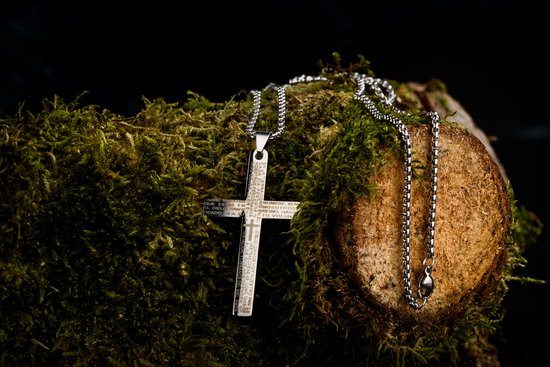 Donley Cubaanse Kruis Ketting Zilver Small - Holy Cross - 60 cm