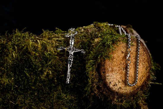 Donley INRI Ketting Zilver - Heilig Kruis - Jezus