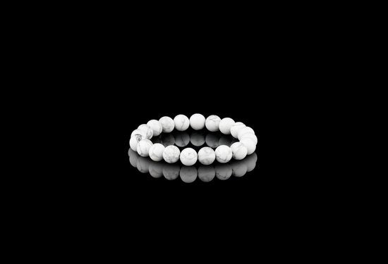 Donley Serenite White Stone Natuursteen Armband - 21 cm