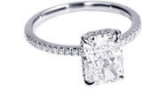 Donley - Trouwring - damesring - verlovingsring - diamanten ring - Emerald-cut - ring met diamant - labgrade diamant - diamanten trouwring - VVS diamant - 3ct - radiant cut