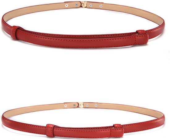 Jurkriem rood - Riem voor jurk - Tailleriem - Luxe Tailleriem - Ceintuur - Goud Kleurig - Riem voor Om De Taille/Middel - Omslag Riem - Dames Jurk Accessoire - Damesriem