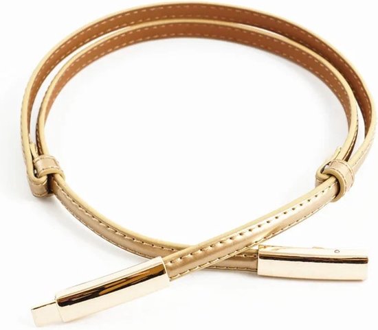 Jurkriem goud - Riem voor jurk - Tailleriem - Luxe Tailleriem - Ceintuur - Goud Kleurig - Riem voor Om De Taille/Middel - Omslag Riem - Dames Jurk Accessoire - Damesriem - gouden Tailleriem - Tailleriemgoud