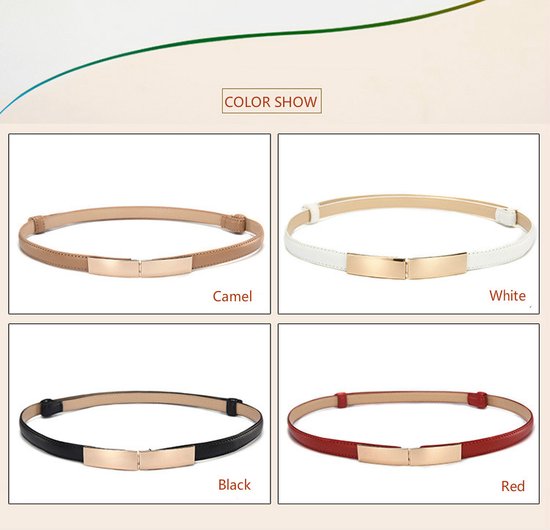Jurkriem wit - Riem voor jurk - Tailleriem - Luxe Tailleriem - Ceintuur - Goud Kleurig - Riem voor Om De Taille/Middel - Omslag Riem - Dames Jurk Accessoire - Damesriem