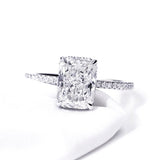 Donley - Trouwring - damesring - verlovingsring - diamanten ring - Emerald-cut - ring met diamant - labgrade diamant - diamanten trouwring - VVS diamant - 3ct - radiant cut - OP MAAT GEMAAKT!