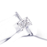 Donley - Trouwring - damesring - verlovingsring - diamanten ring - Emerald-cut - ring met diamant - labgrade diamant - diamanten trouwring - VVS diamant - 3ct - radiant cut - OP MAAT GEMAAKT!