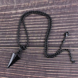 Donley - Arrow - Punk ketting - Rock ketting- Speerpunt ketting - Gothic - non binair - vintage triangle - hiphop - punk - Punk Arrow Pendant Necklaces - Black Arrow