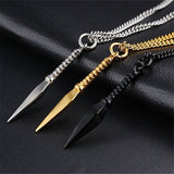 Donley - Arrow - Punk ketting - Rock ketting- Speerpunt ketting - Gothic - non binair - vintage triangle - hiphop - punk - Punk Arrow Pendant Necklaces - Black Arrow