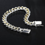 Donley - Armband voor mannen - Cubaans armband - Heren armband - cubanstyle - Zilveren heren armband - Gouden mannen armband - schakelarmband - schakelarmband heren - 20 cm - Goud/zilver armband