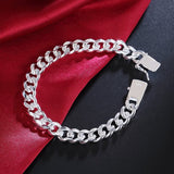 Donley - Armband voor mannen - Cubaans armband - Heren armband - cubanstyle - Zilveren heren armband - Zilveren mannen armband - schakelarmband - schakelarmband heren - 20 cm