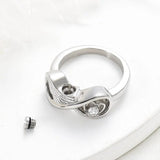 Donley - As ring - urn ring - crematie ring - gedenkring - urn - hart - dieren - ring voor as - memorial ring - ring overledene - ring voor gecremeerd as - Rouwsieraden - As hangers - As-hangers - Asring - persoonlijk gedenksieraden - Wing asring