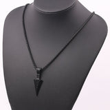 Donley - Arrow - Punk ketting - Rock ketting- Speerpunt ketting - Gothic - non binair - vintage triangle - hiphop - punk - Punk Arrow Pendant Necklaces - Black Arrow