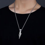 Donley - Holy Arrow - Cubaanse speerpunt - Punk ketting - Rock ketting- Speerpunt ketting - Gothic - non binair - vintage triangle - hiphop - punk - Punk Arrow Pendant Necklaces - Silver Arrow