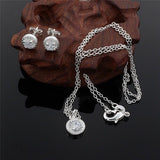 Donley - Diamanten sieraden set - Ring zirkoon - oorbellen zirkoon - ketting zirkoon - ring en oorbellenset - kettting met oorbellen diamant - Zilveren Sieraden Ketting Ring Oorbellen Set