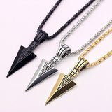 Donley - Holy Arrow - Cubaanse speerpunt - Punk ketting - Rock ketting- Speerpunt ketting - Gothic - non binair - vintage triangle - hiphop - punk - Punk Arrow Pendant Necklaces - Silver Arrow