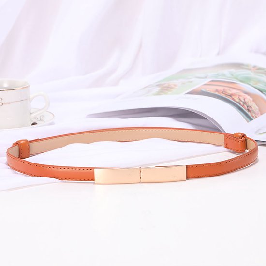 Jurkriem oranje - Riem voor jurk - Tailleriem - Luxe Tailleriem - Ceintuur - Goud Kleurig - Riem voor Om De Taille/Middel - Omslag Riem - Dames Jurk Accessoire - Damesriem