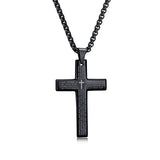 Cubaans kruis voor mannen - Kruis Ketting Plat - Mannen ketting - Heren ketting - Ketting voor mannen - cadeau mannen - Geometrie Gothic - Punk - holy cross