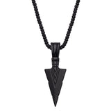 Donley - Arrow - Punk ketting - Rock ketting- Speerpunt ketting - Gothic - non binair - vintage triangle - hiphop - punk - Punk Arrow Pendant Necklaces - Black Arrow