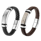 Donley - Bijbel armband - holy armband - heilige tekst armband - our father - padre nuesto - cubaans - don - Black - zwart - thy kingdom come - EN - cubaanse armband voor mannen - 19cm