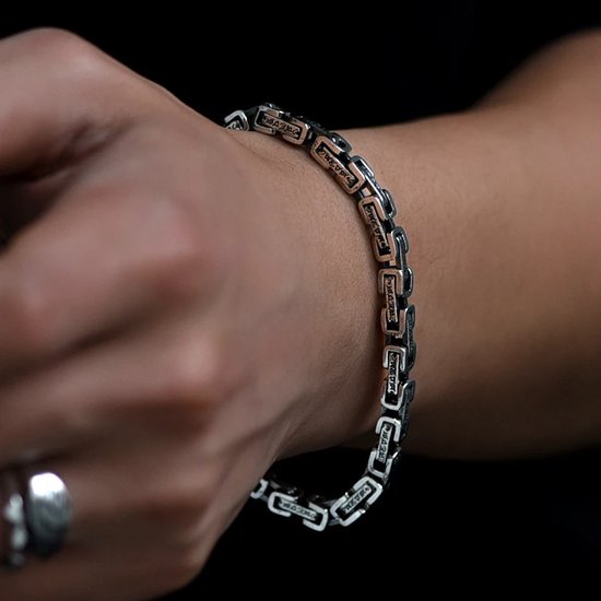 Donley Draken Armband Heren 20 cm - Zilveren HipHop Schakelarmband met Draak
