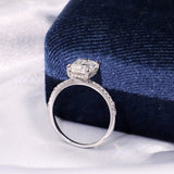 Donley - Trouwring - damesring - verlovingsring - diamanten ring - Emerald-cut - ring met diamant - labgrade diamant - diamanten trouwring - VVS diamant - 3ct - radiant cut - OP MAAT GEMAAKT!