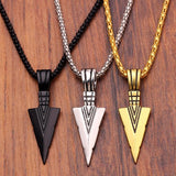 Donley - Arrow - Punk ketting - Rock ketting- Speerpunt ketting - Gothic - non binair - vintage triangle - hiphop - punk - Punk Arrow Pendant Necklaces - Black Arrow