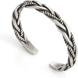 Donley - mannen armband - gewoven armband - zilveren mannen armband - neutrale armband - woven bracelet for men - Twisted bracelet - Twisted/woven bracelet