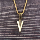 Donley - Holy Arrow - Cubaanse speerpunt - Punk ketting - Rock ketting- Speerpunt ketting - Gothic - non binair - vintage triangle - hiphop - punk - Punk Arrow Pendant Necklaces - Gold Arrow