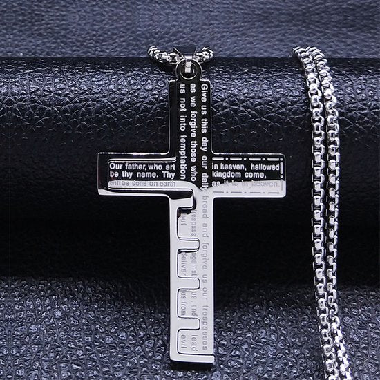 Donley - Ketting - cross- kruis - jesus - cubaans - don - zilver - silver - thy kingdom come