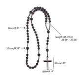 Donley Cubaanse Kruis Ketting Parelkleurig - kruis detail