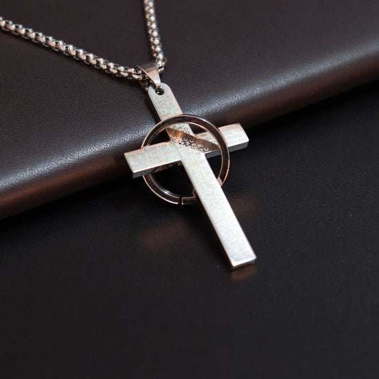 Donley Ring/Kruis Ketting Zilver - Holy Cross - Padre Nuestro