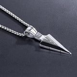Donley - Holy Arrow - Cubaanse speerpunt - Punk ketting - Rock ketting- Speerpunt ketting - Gothic - non binair - vintage triangle - hiphop - punk - Punk Arrow Pendant Necklaces - Silver Arrow