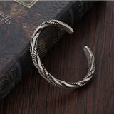 Donley - mannen armband - gewoven armband - zilveren mannen armband - neutrale armband - woven bracelet for men - Twisted bracelet - Twisted/woven bracelet