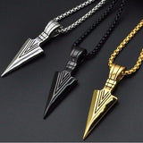 Donley - Holy Arrow - Cubaanse speerpunt - Punk ketting - Rock ketting- Speerpunt ketting - Gothic - non binair - vintage triangle - hiphop - punk - Punk Arrow Pendant Necklaces - Silver Arrow