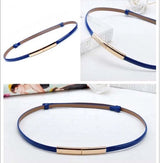 Donley - Jurkriem Blauw - - Riem voor jurk - Tailleriem - Luxe Tailleriem - Ceintuur - Goud Kleurig - Riem voor Om De Taille/Middel - Omslag Riem - Dames Jurk Accessoire - Damesriem - blauwe Tailleriem - Tailleriem blauw