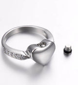Donley - As ring - urn ring - crematie ring - gedenkring - urn - hart - dieren - ring voor as - memorial ring - ring overledene - ring voor gecremeerd as - Rouwsieraden - As hangers - As-hangers - Asring - persoonlijk gedenksieraden - 8