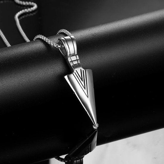 Donley Holy Arrow Speerpunt Ketting - Zilverkleurig - 55 cm